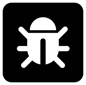 Icon of a software bug